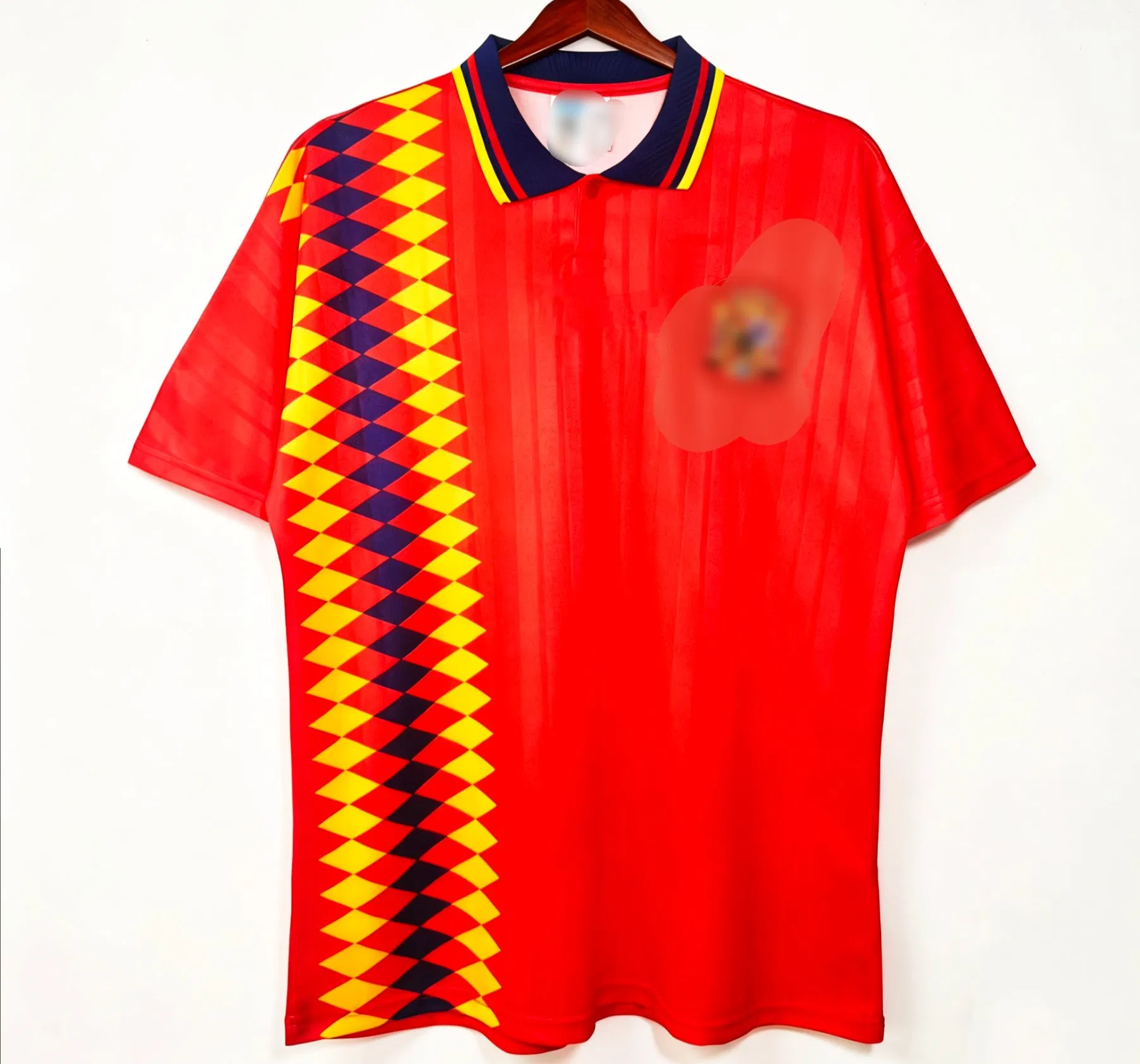 1994 Camisa de Futebol da Espanha, Camisa de Futebol Retrô, Estilo Clássico