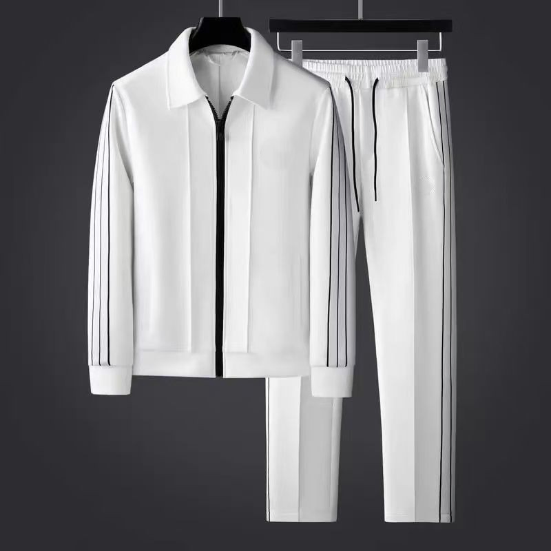 Conjunto de Roupas Esportivas de Estilo Europeu Masculino para Outono Inverno 3D Jaqueta Cardigã com Diamantes, Moda Jovem, Casaco Casual, Roupas Esportivas