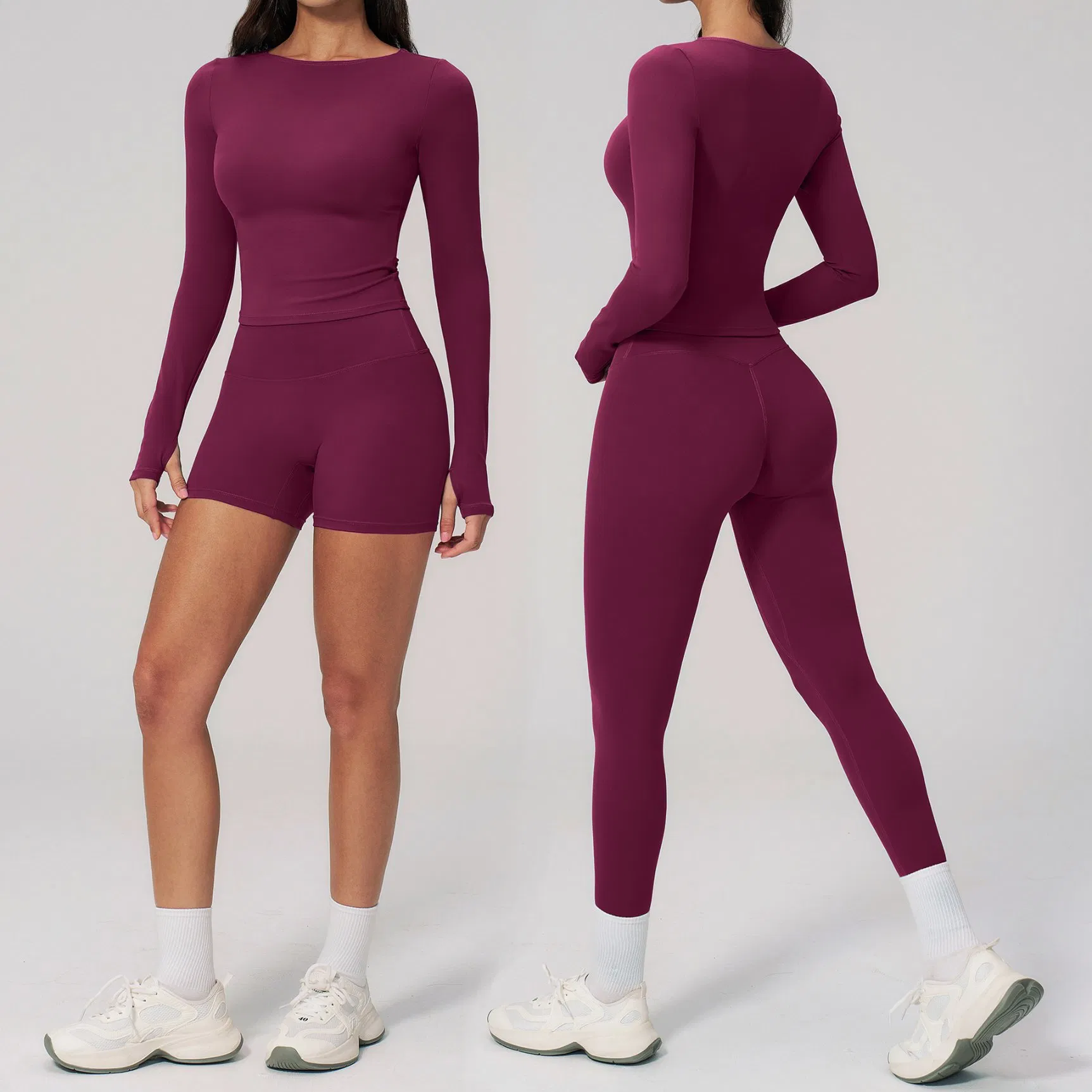 Roupas de Atividade Física Femininas Atacado, Roupas de Exercício, Roupas de Yoga com Sutiã/Camisetas, Shorts Justos, Leggings, Calças Flare