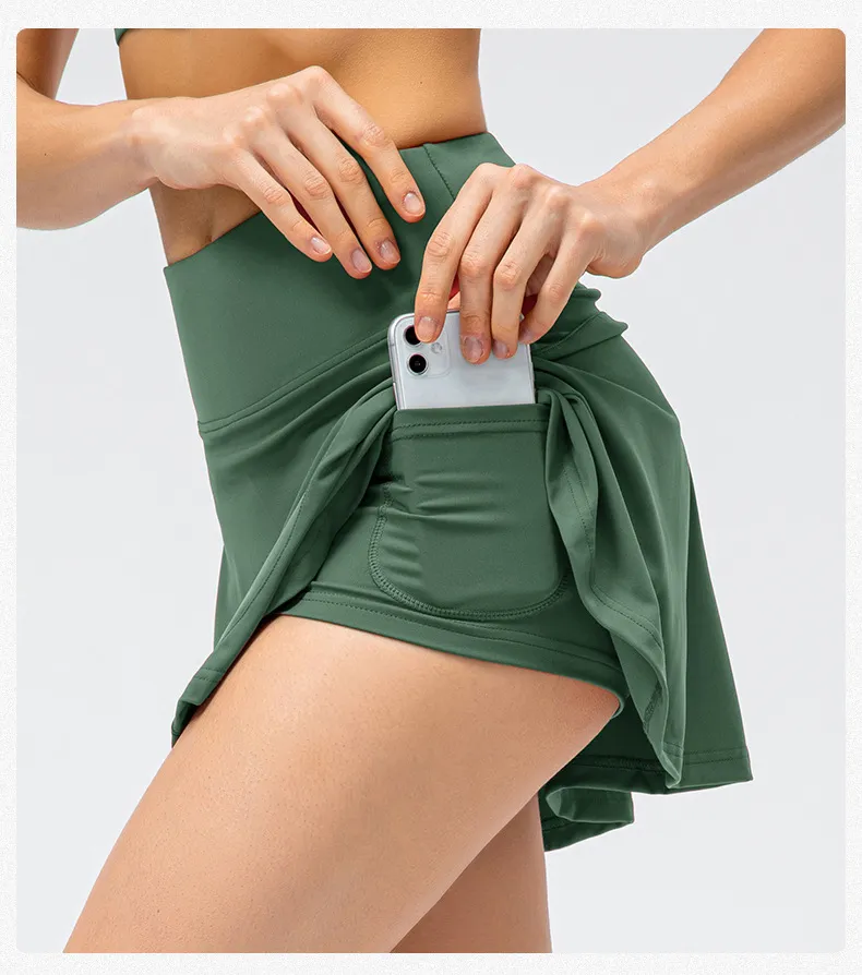 Vestido de Tênis Confortável em Movimento Roupas Esportivas 2 em 1 Saias de Tênis Roupas de Yoga