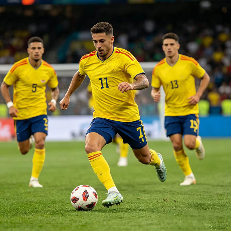 2026 Camisa de Futebol Tailândia Casa Colômbia Premium Respirável Personalizada Sublimação Roupas Esportivas Conjunto Agasalho Fabricação de Roupas Guangzhou para Homens