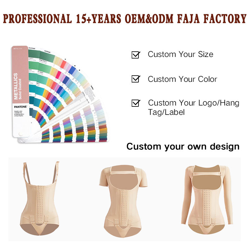 Fabricantes de Shapewear por Atacado Lifting de Bumbum Controle de Abdômen Roupa de Compressão Pós-Cirurgia Fajas Colombianas para Lipoaspiração