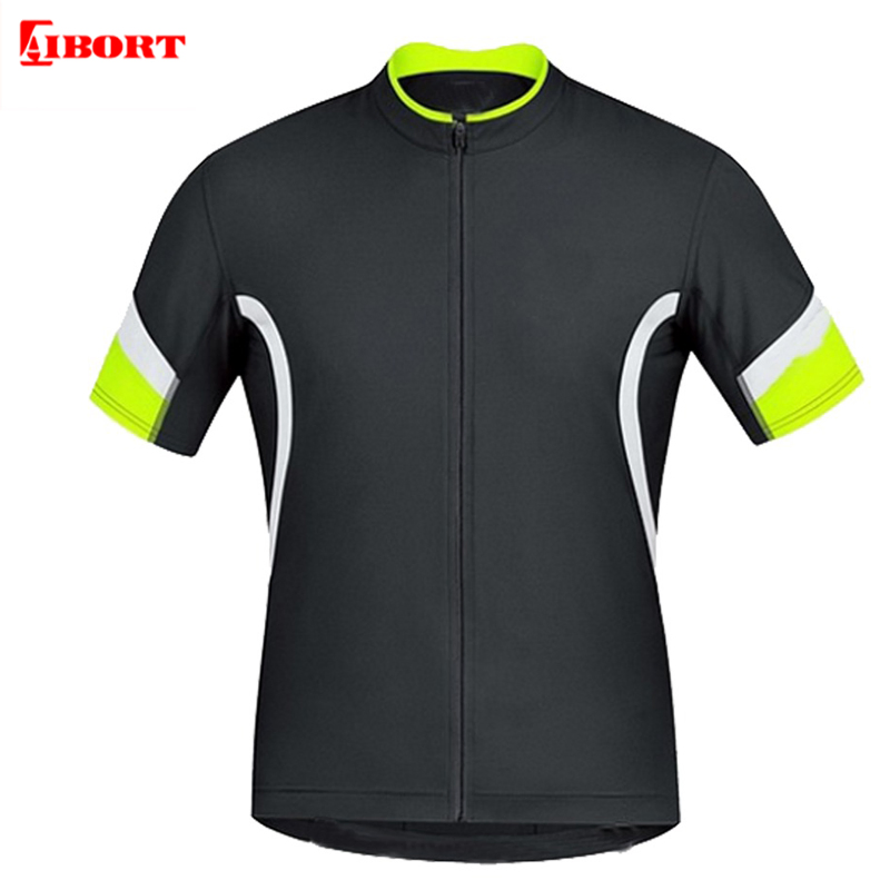 Conjunto de Jersey de Ciclismo Aibort de Manga Curta PRO Roupas de Ciclismo Marca Personalizada (L-CY-122)