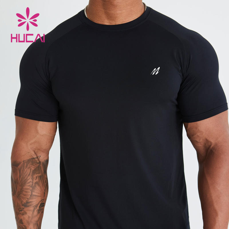 Roupas de Ginástica Ativa para Homens Hucai Personalizadas, Leves, Respirável, em Malha, Secagem Rápida, para Treino e Corrida