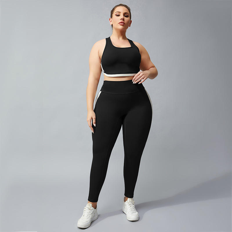 Conjunto de Leggings Plus Size de Cintura Alta para Atividades Físicas e Yoga com Controle de Barriga, Melhores Roupas de Yoga Femininas