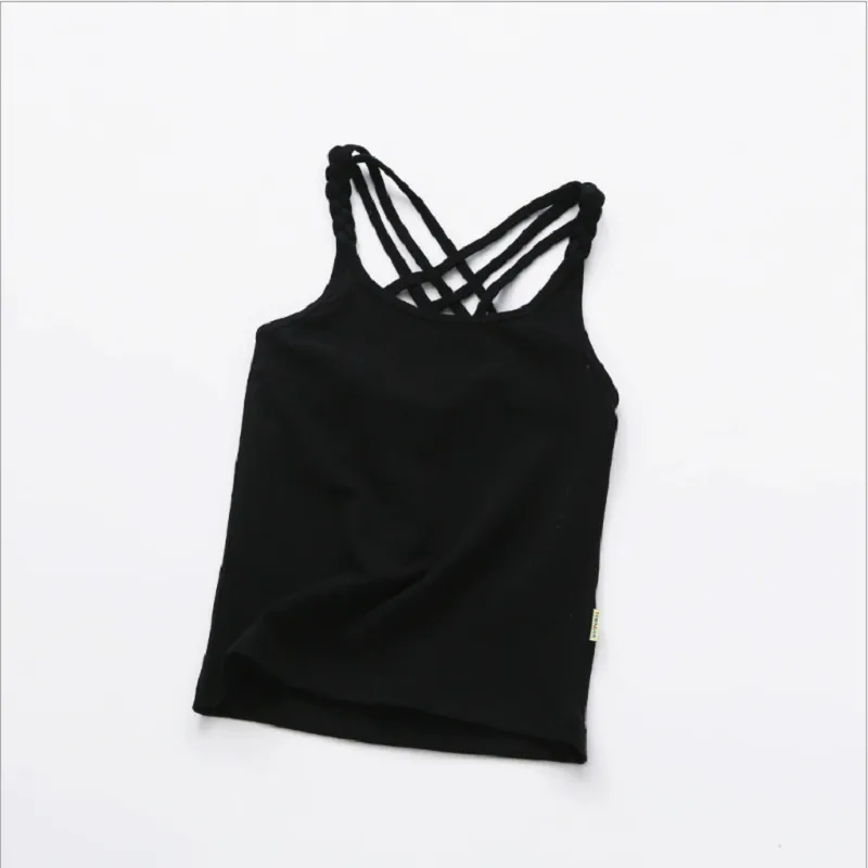 Camisetas sem mangas de algodão para crianças, fitness, secagem rápida, corrida, roupas de treino, vestuário para tênis, roupas de ioga