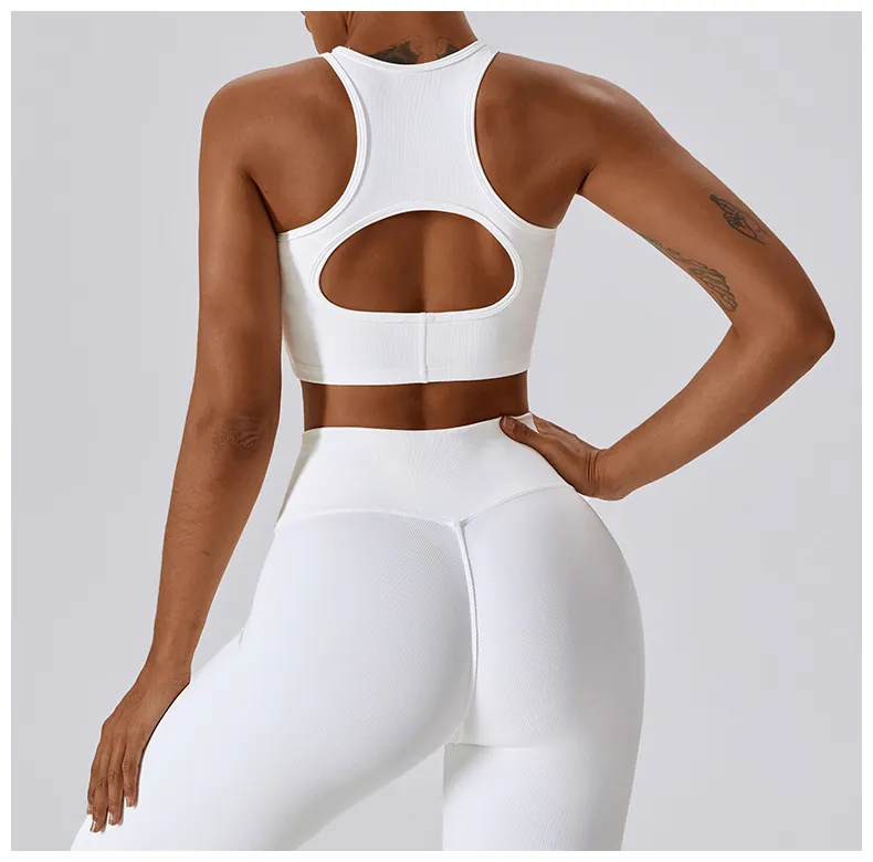 Novo Design 4 Calças de Yoga Flare de Compressão Ribbada e Stretchy para Atividades Físicas