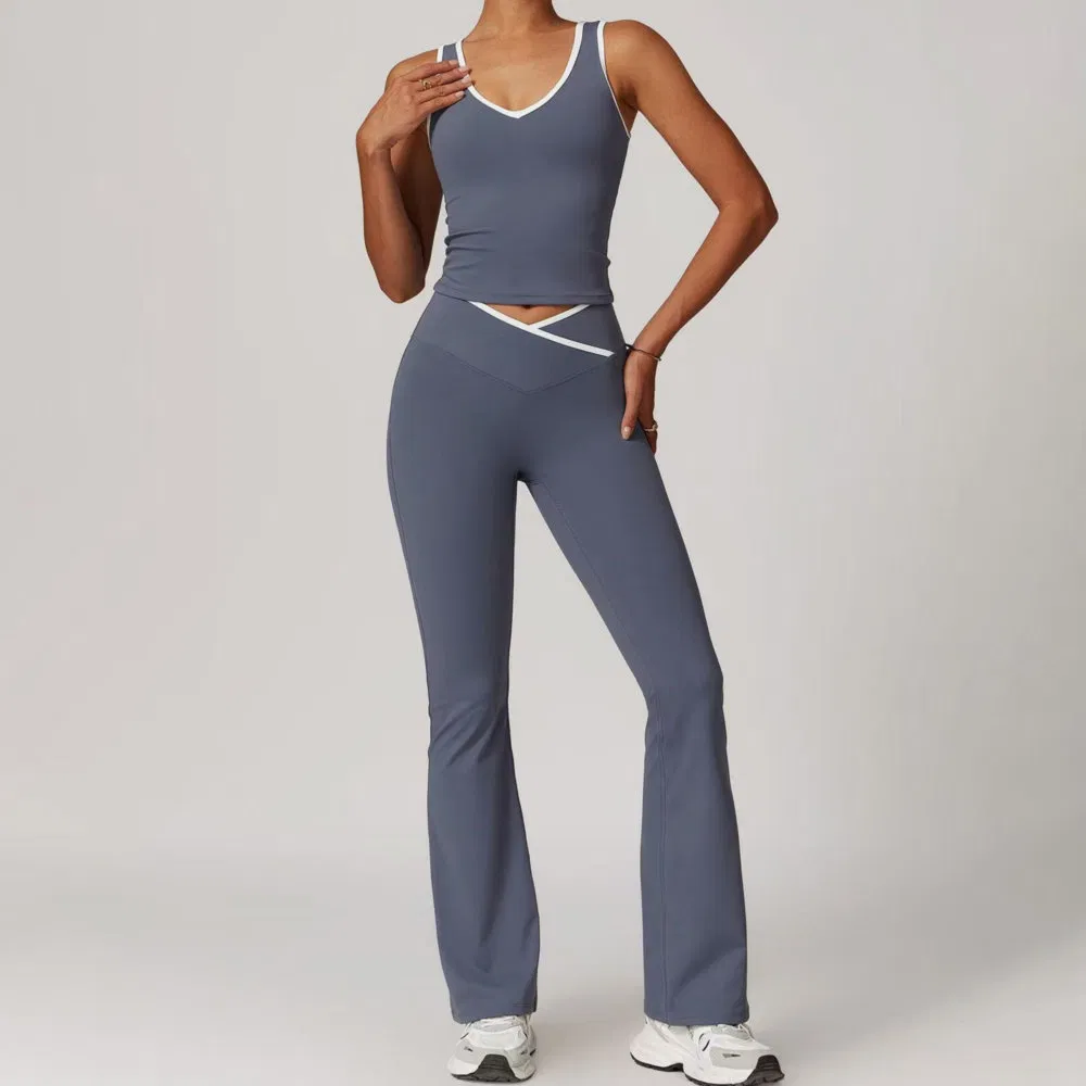 Roupas de Esporte Femininas Venda Quente na Amazon Conjunto de Yoga de Secagem Rápida para Academia