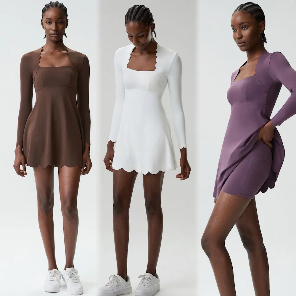 Vestido de tênis de duas peças