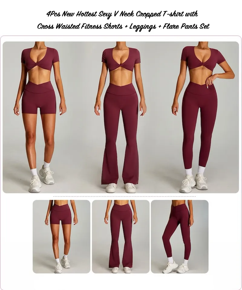 Design mais recente 5 PCs Premium e Hot Sexy Open Conjunto de roupa para treino no ginásio