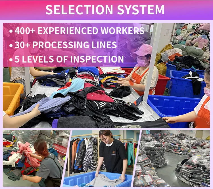 Processamento de roupas usadas