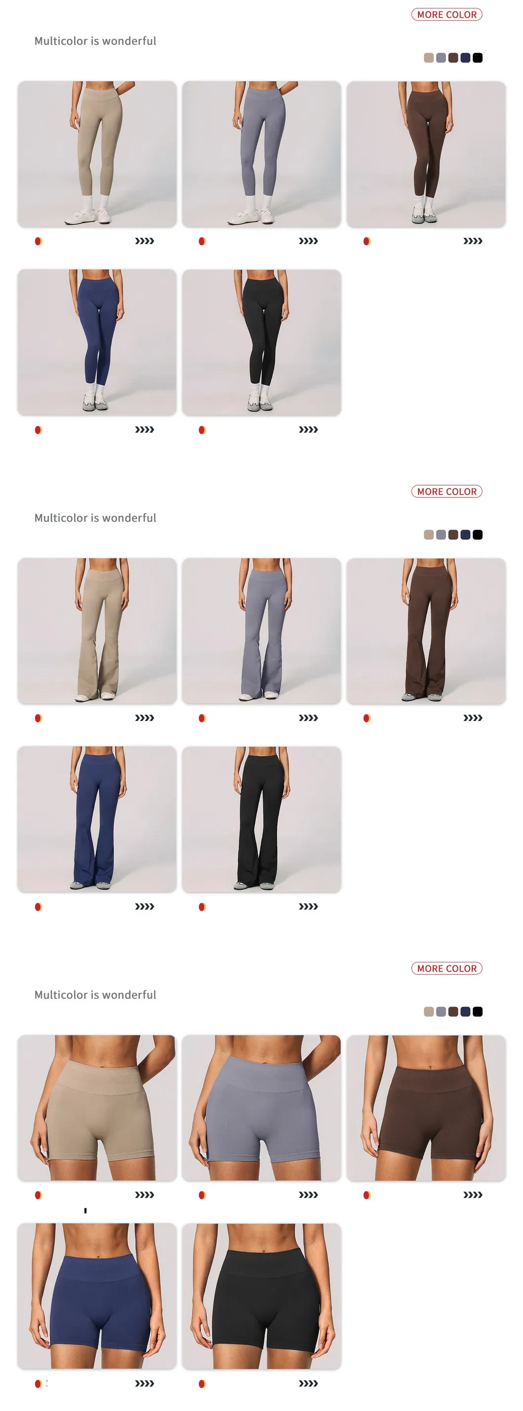Calça flare e leggings de academia