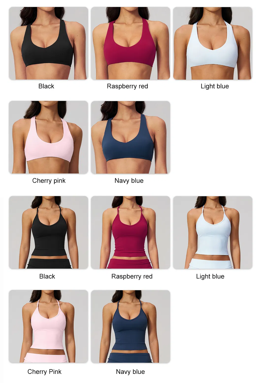 Conjunto de Roupas de Ginástica Femininas 5 Peças