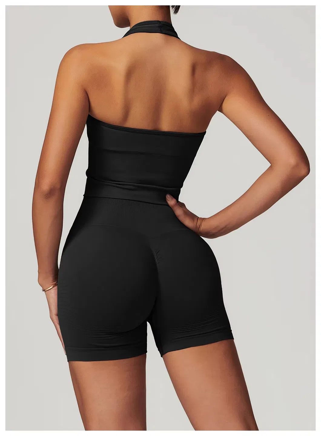 Conjunto de Yoga Sem Costura de Alta Elasticidade para Mulheres, Roupas de Treino para Fitness