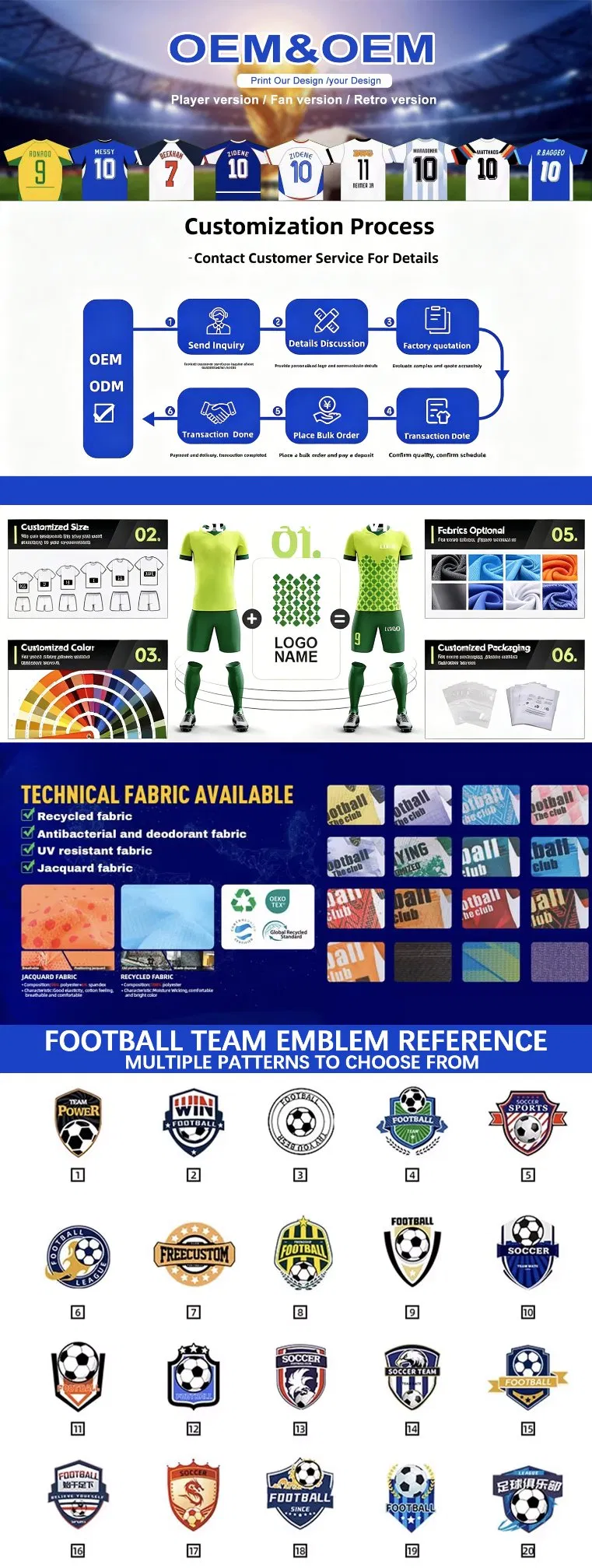 Jerseys de Futebol Personalizados