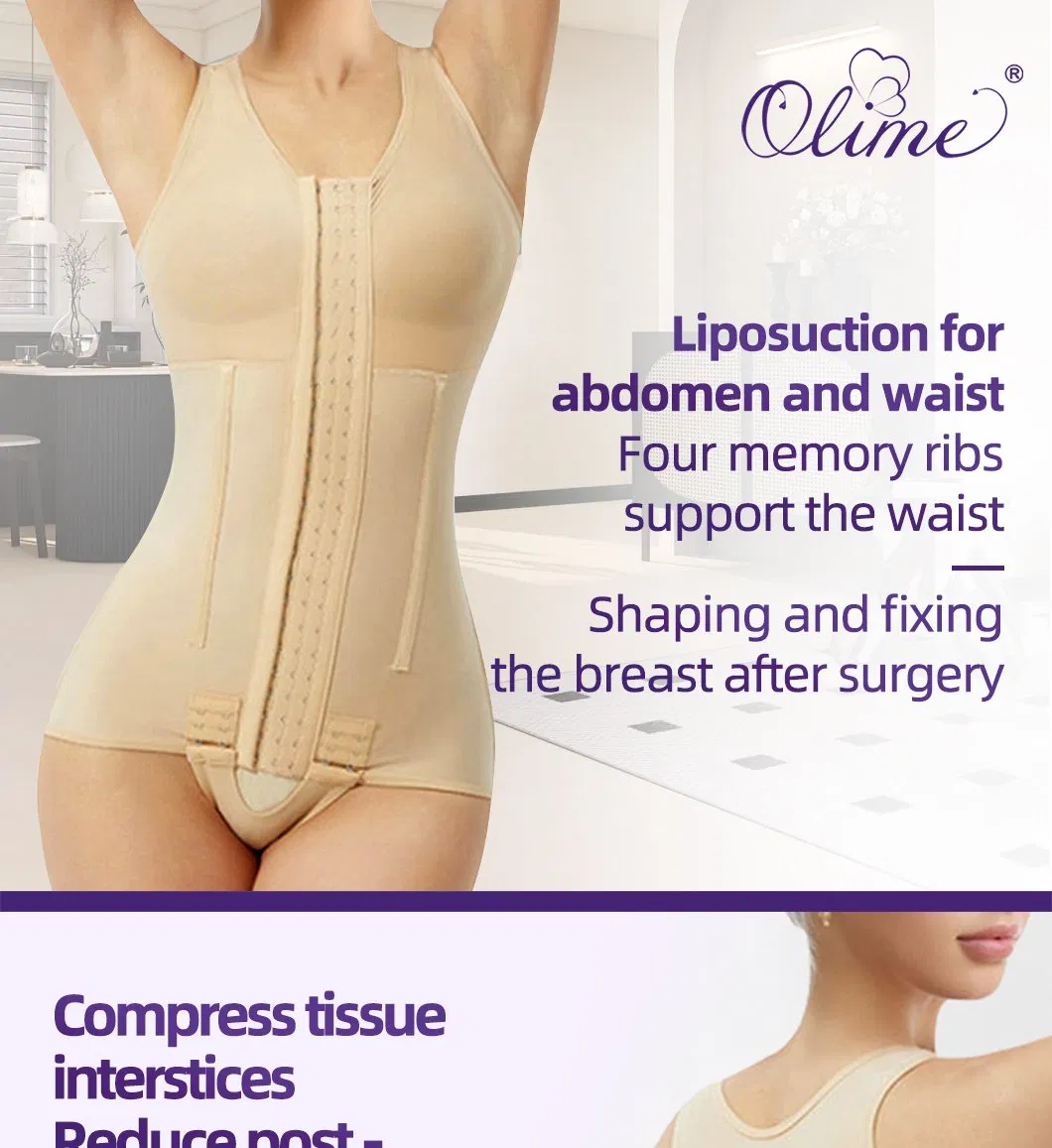 Shapewear de Compressão Colombiano PARA Mulher Estágio 1 Shapewear Usado Garment Liposuction Fajas Colombianas Pós Cirurgia com Sutiã Modelador de Corpo Corset