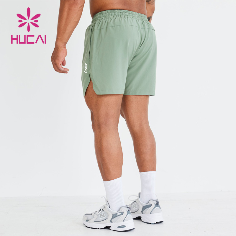 Shorts personalizados de poliéster e elastano respiráveis com cordão, roupas atléticas ativas para corrida, treino e esportes, vestuário masculino para fitness e academia