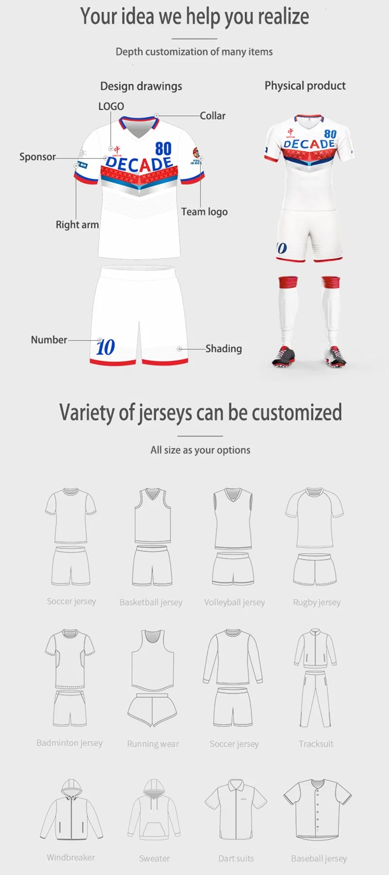 Camisas de Esporte Personalizadas para Clubes