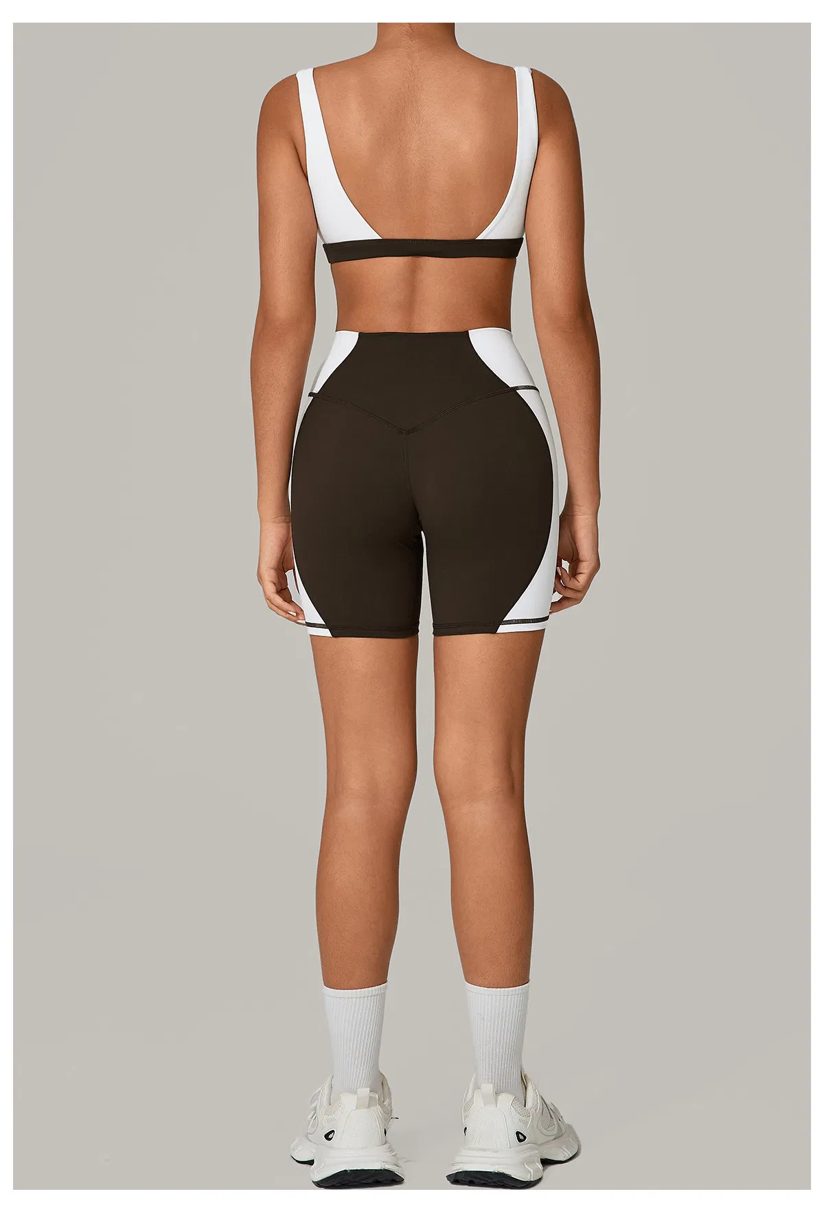Roupas de Fitness para Mulheres com Cores em Bloco, Secagem Rápida, Intensidade Média para Yoga e Academia