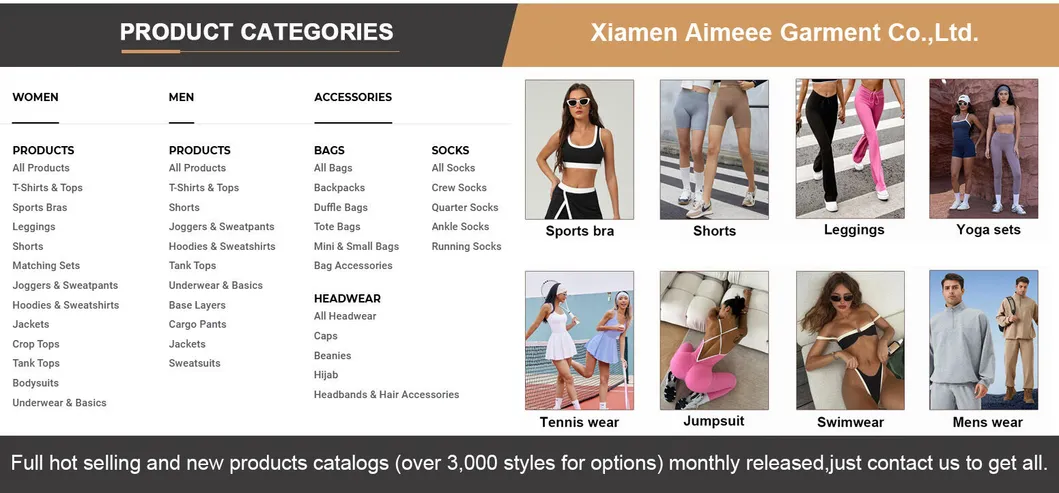 Catálogo extra de roupas fitness