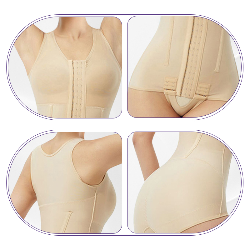 Shapewear de Compressão Colombiano PARA Mulher Estágio 1 Shapewear Usado Garment Liposuction Fajas Colombianas Pós Cirurgia com Sutiã Modelador de Corpo Corset