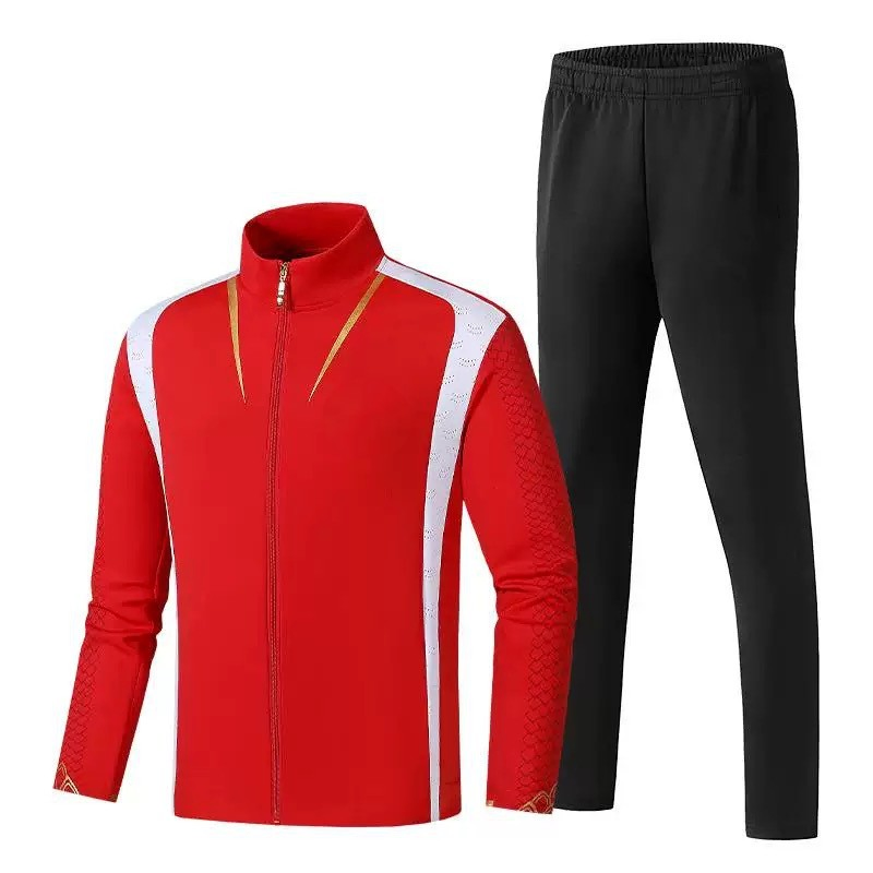 Conjunto de Treino de Manga Longa Direto da Fábrica para Atletas, Roupa de Treinamento, Uniforme de Classe de Educação Física, Uniforme Escolar