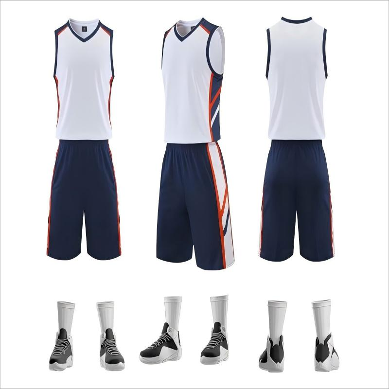 Uniforme esportivo de basquete sem mangas personalizado para o verão, blusas e calças