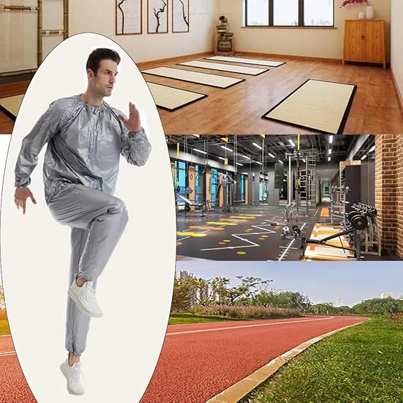 Treinamento de Exercício Versátil e Eficaz de Alto Desempenho, Suando Profusamente, Roupa Esportiva, Traje Sauna de PVC