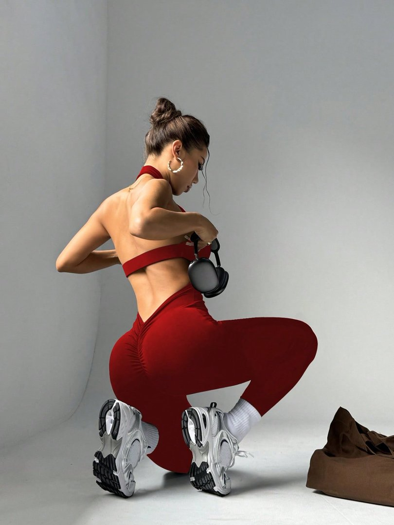 Conjunto de Roupas Ativas de Yoga de Alta Qualidade em Uma Peça, Ajuste Casual, Roupas Esportivas Respirável para Treino