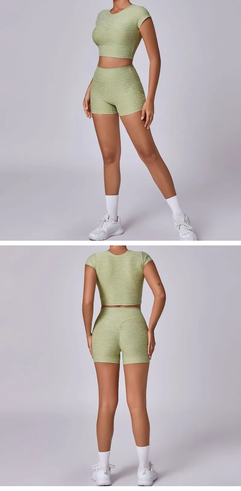Modelo com Roupa de Treino Preta