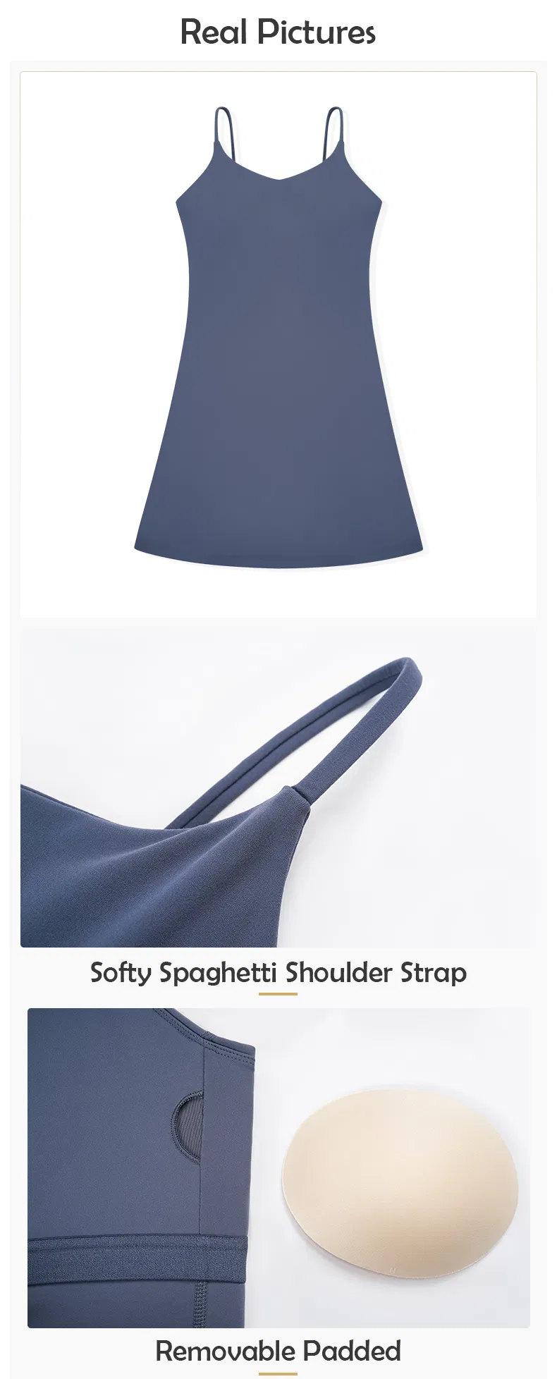 Vestido de Tênis Feminino para Academia de Golfe Secagem Rápida