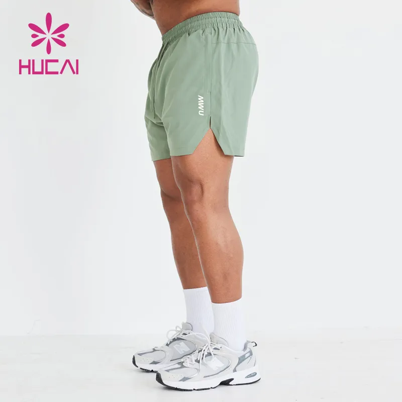Shorts personalizados de poliéster e elastano respiráveis com cordão, roupas atléticas ativas para corrida, treino e esportes, vestuário masculino para fitness e academia