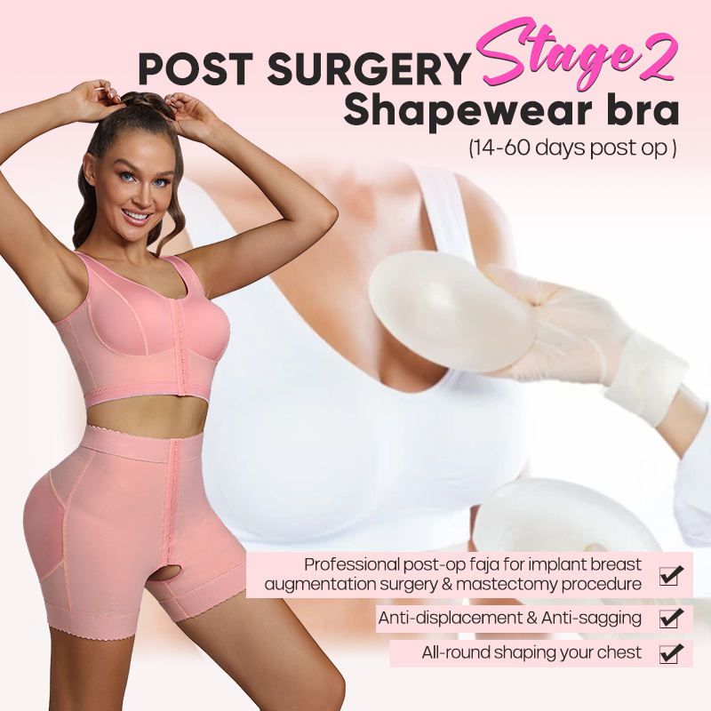 Top de Recuperação Cirúrgica para Mulheres, Sutiã de Mastectomia, Levanta Bumbum, Shorts de Modelagem Pós-Cirurgia, Roupas de Compressão, Fajas Colombianas