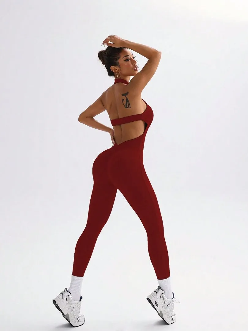 Conjunto de Roupas Ativas de Yoga de Alta Qualidade em Uma Peça, Ajuste Casual, Roupas Esportivas Respirável para Treino