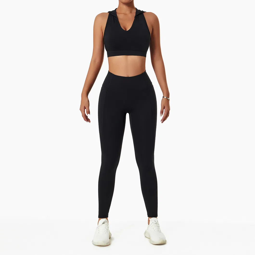 2023 Novas Chegadas Conjuntos de Moda Feminina para Yoga Academia Roupas de Treino para Mulheres Roupas Esportivas Moletons + Leggings