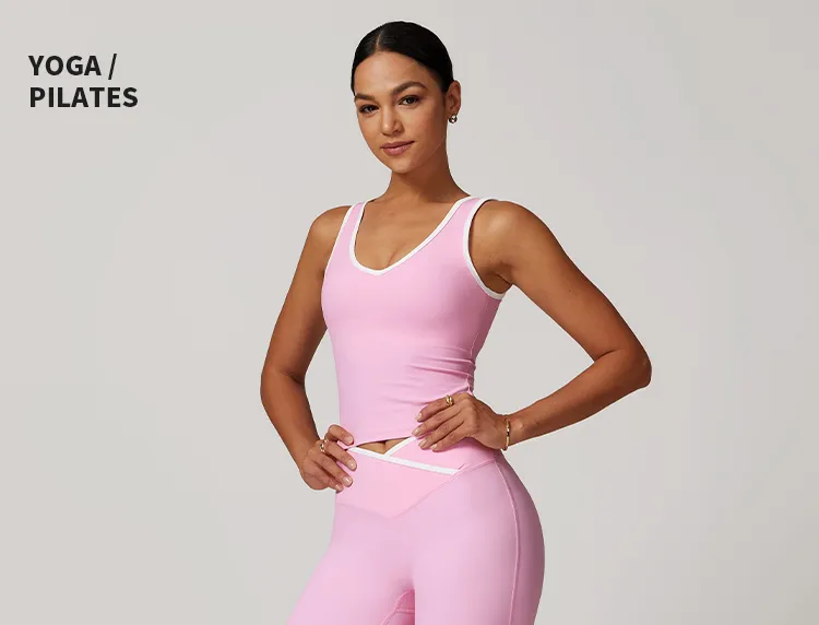 Roupas Atléticas Justas para Mulheres 2 Conjunto de Top e Calças que Absorvem o Suor para Yoga Ativo
