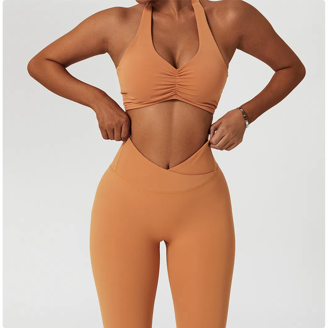 Conjunto de Roupas de Esporte Femininas para Yoga