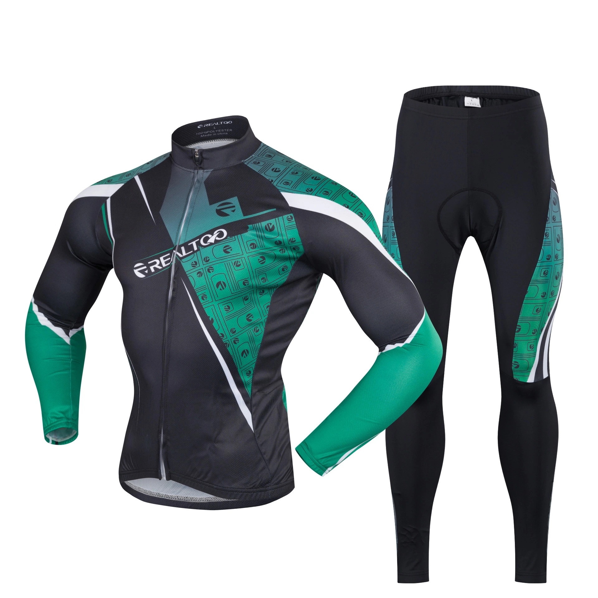 Conjunto de Jersey e Calças para Homens 3D Roupas de Ciclismo com Almofadas em Gel Camisas Conjunto de Manga Longa para Bicicleta Roupas de Esporte para Bicicleta Roupas de Ciclismo