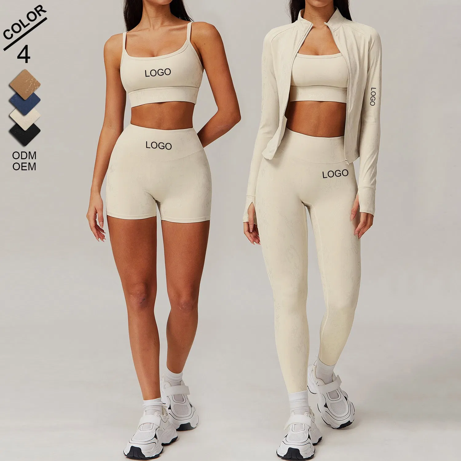 Roupas de Esporte por Atacado para Treino na Academia Recomendadas com Sutiã/Camiseta/Jaqueta/Shorts/Leggings