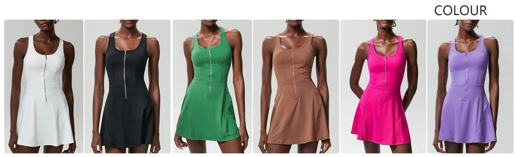Vestido de Exercício Feminino com Shorts Embutidos