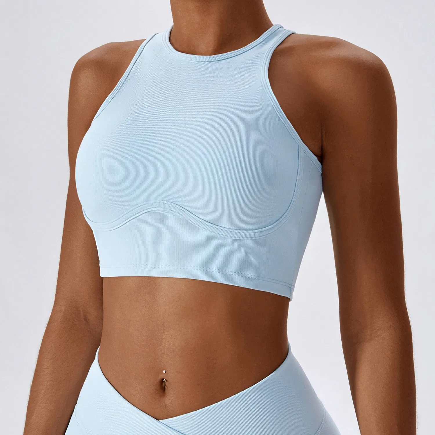 Novo Design 4 Calças de Yoga Flare de Compressão Ribbada e Stretchy para Atividades Físicas, com Cintura Alta, Leggings e Tights para Mulheres