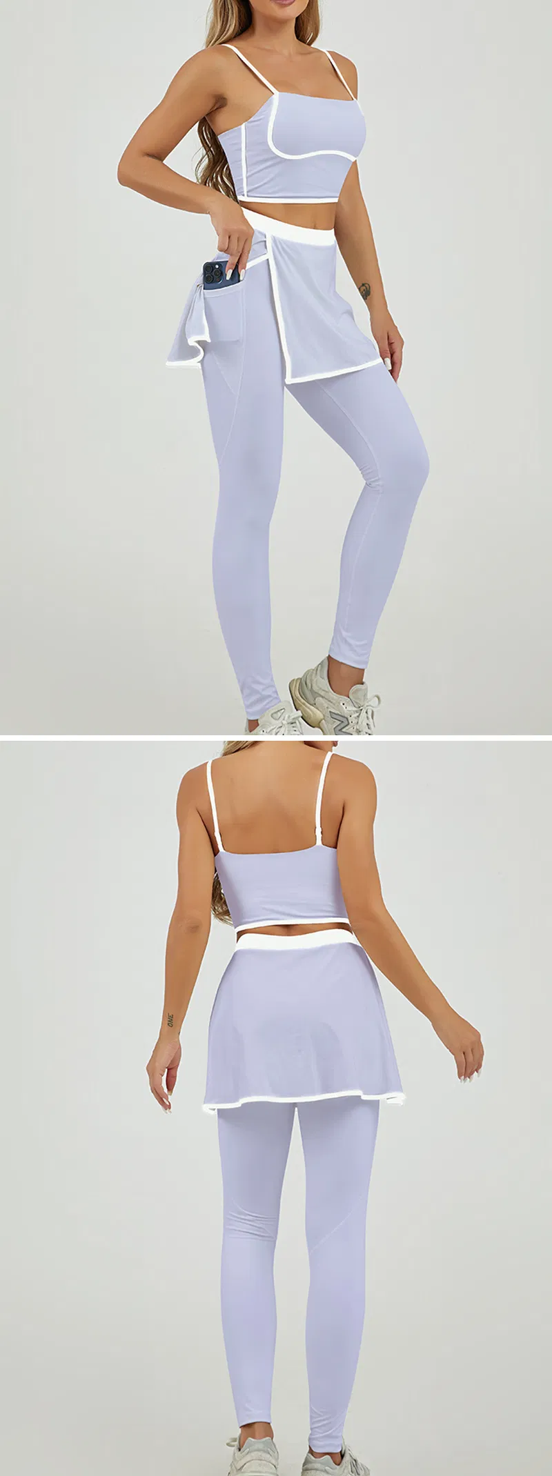 Conjunto esportivo feminino com leggings