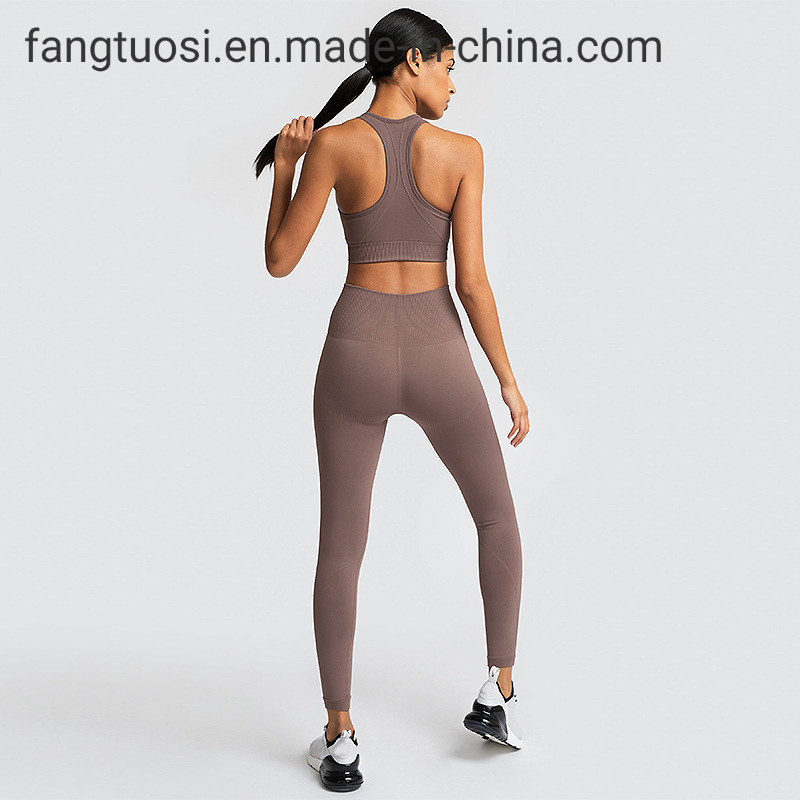 Conjunto de Atividades Reutilizado de Baixa Quantidade Mínima Conjunto de Fitness para Mulheres Conjunto de Sutiã Esportivo Conjunto de Yoga Fitness Roupas de Treino