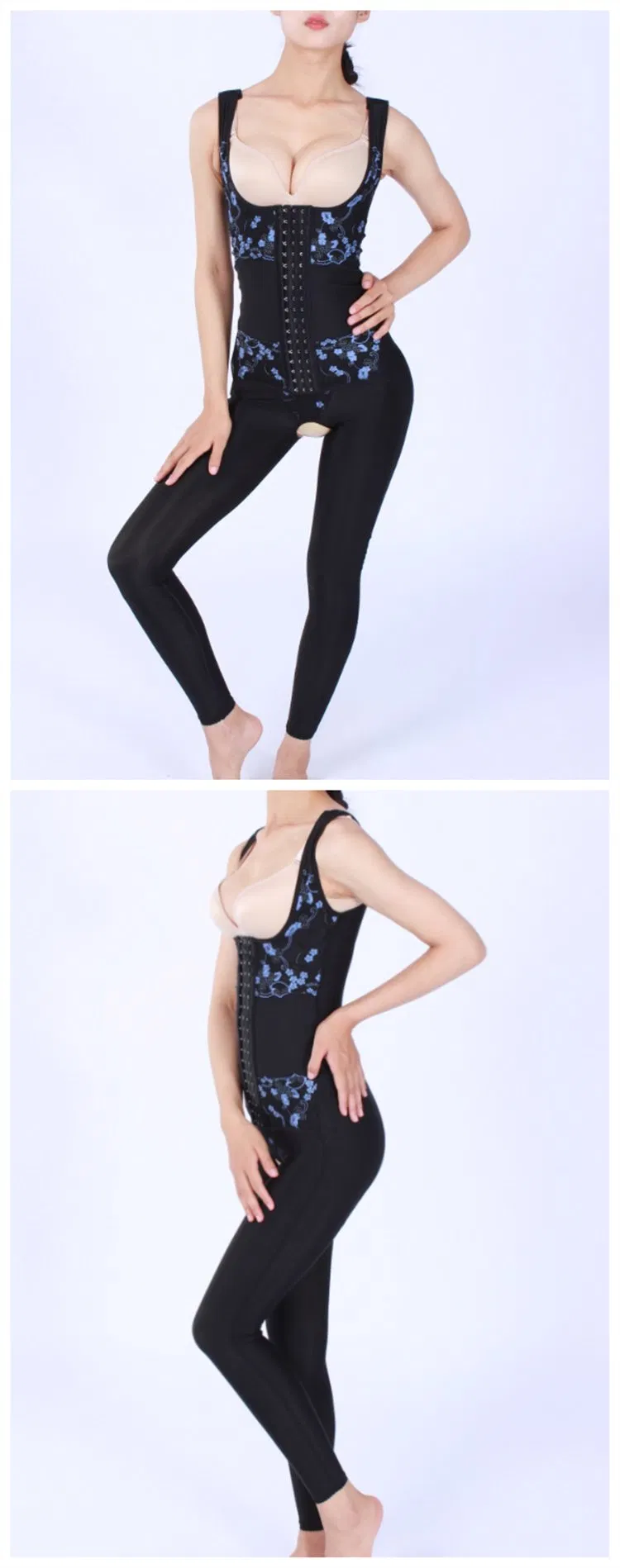 Shaper corporal elástico de alta pressão para mulheres, roupas de compressão pós-lipoaspiração