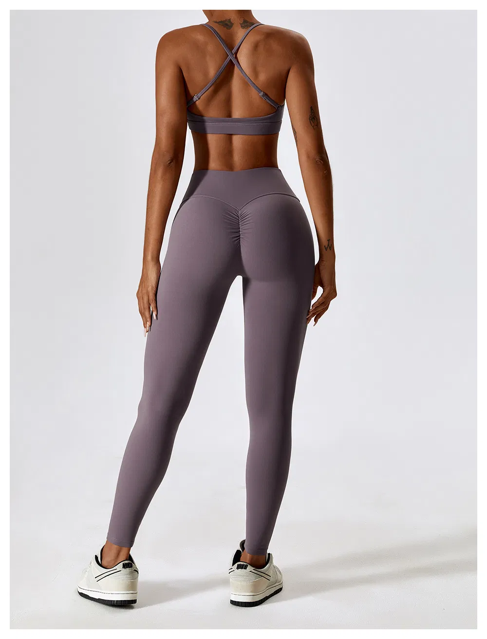 Conjunto de Esportes Feminino, Top de Ioga Justo, Leggings para Fitness