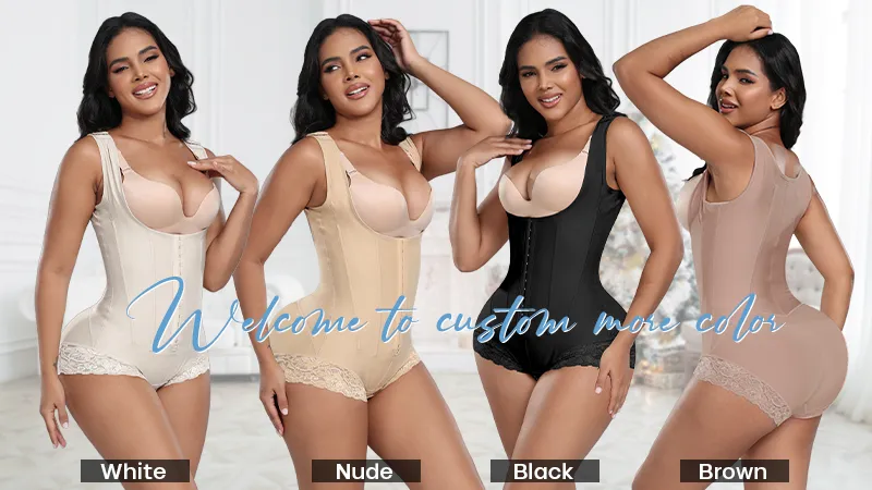 Moldador de Corpo Inteiro de Alta Qualidade com Controle de Barriga, Macacão Shapewear, Fio Dental, Faja Lombar para Mulher, Roupa de Compressão para Lipoaspiração