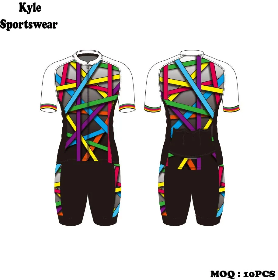 Conjunto de Jerseys de Ciclismo Femininos Roupas de Ciclismo em Poliéster