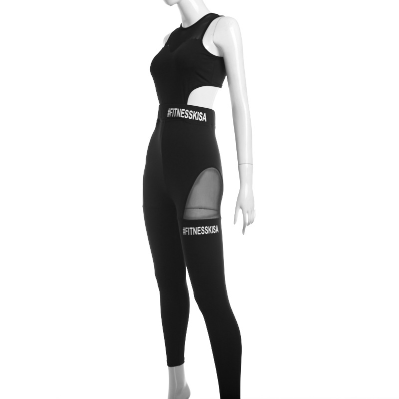 Conjunto de Roupas de Ginástica Feminina em Uma Peça, Roupas de Esporte para Treino, Fitness e Yoga