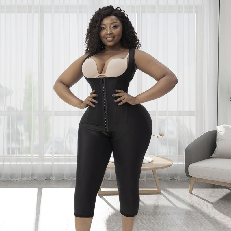 Stage 1 Bbl Colombianas Pós Cirurgia Gaine Amincissante Mulher Abdominoplastia Roupa de Compressão Tecido Elástico PARA Fajas