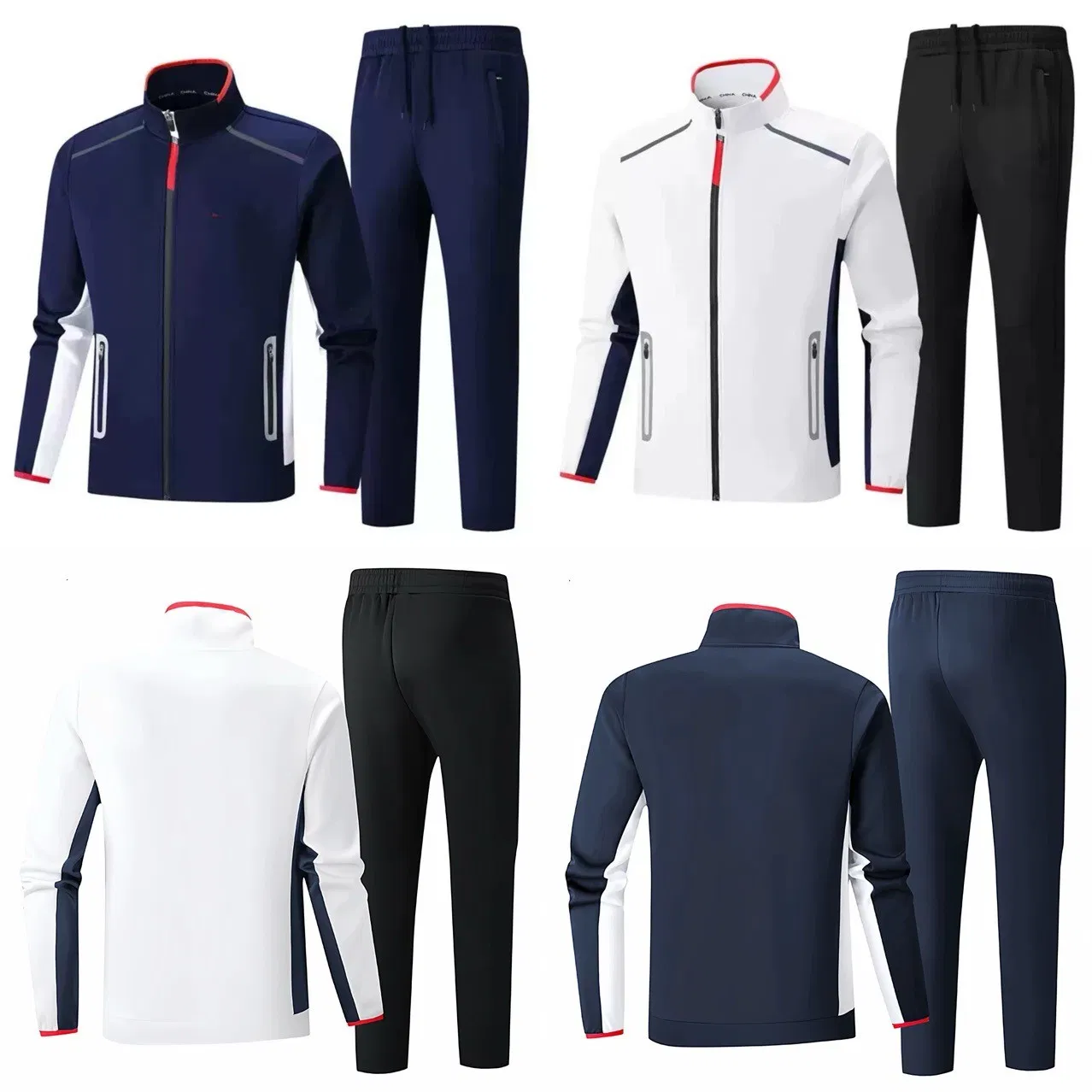Conjunto de Treino de Manga Longa Direto da Fábrica para Atletas, Roupa de Treinamento, Uniforme de Classe de Educação Física, Uniforme Escolar